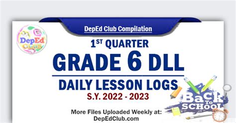 1st Quarter Grade 6 DLL Daily Lesson Log .